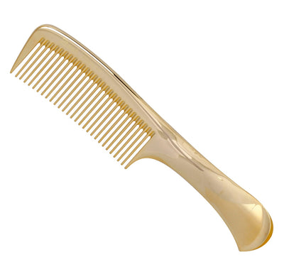 JANEKE HAIR COMBS GOLD WITH HANDLE - LARGE SIZE