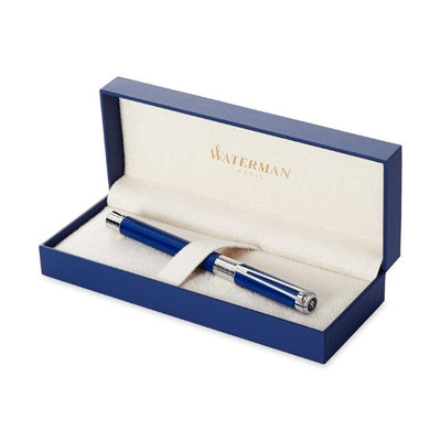 WATERMAN ROLLER BALL PEN PESPECTIVE BLUE *SILVER