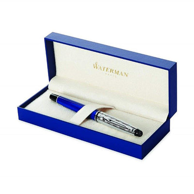 WATERMAN ROLLER BALL PEN EXPERT3 DELUXE BLUE * SILVER