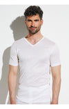ROYAL CLASSIC T-SHIRT SHORT SLEEVE V-NECK - WHITE SIZE XXL