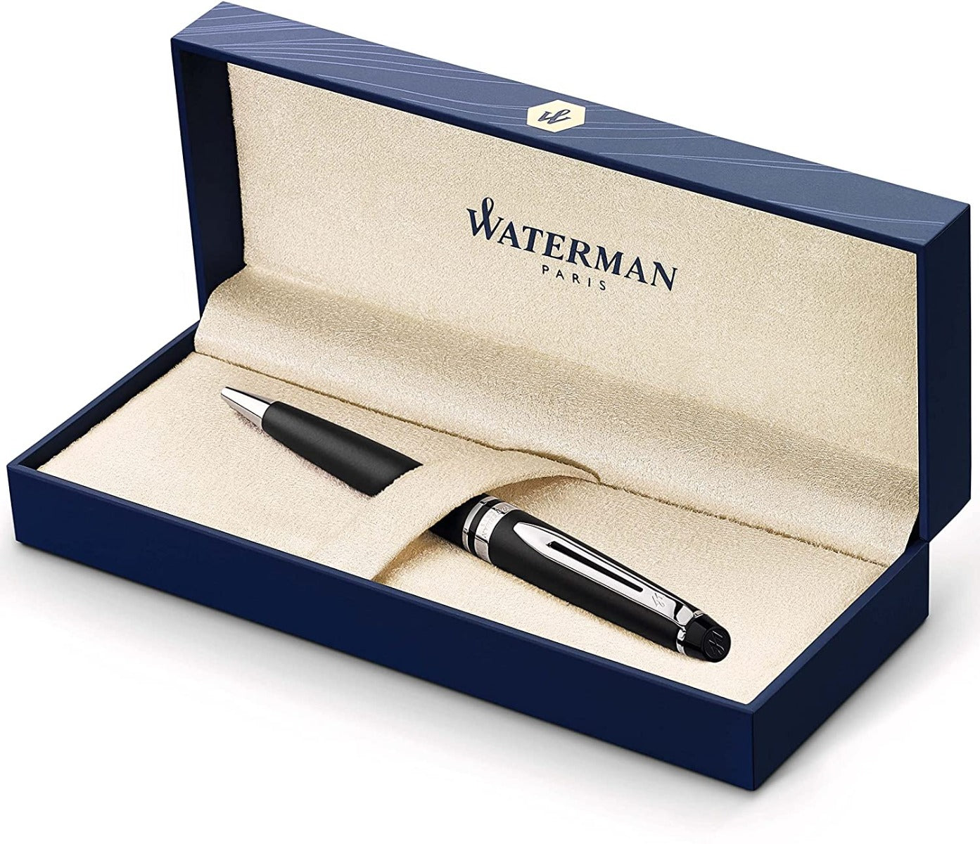 EXPERT BALLPOINT PEN MATTE BLACK WITH CHROME TRIM