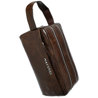 حقيبه يد للمستلزمات الخفيفه من الجلد الطبيعى ماركه ناتوشى بنى غامق