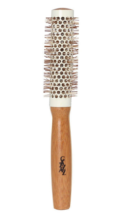 GAZZAZ THERMAL BRUSH WITH BAMBOO WOODEN HANDLE AND NYLON TIPS