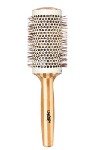 فرشه مقاومة للحرارة من قزاز بمقبض من خشب البامبو وأطراف نايلون - حجم كبير