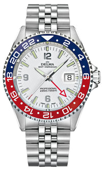 DELMA SWISS MADE MAN WATCH SANTIAGO GMT MERIDIAN PROFESSIONAL