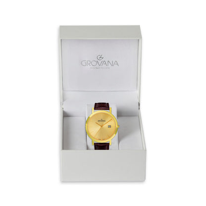 SWISS MADE MAN WATCH STEEL GOLD