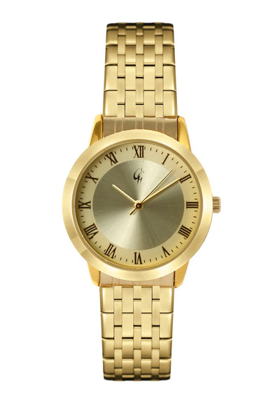 GG WATCH GOLD CASE/GOLD DIAL JAPAN MOVEMENT WATER RESISTANT
