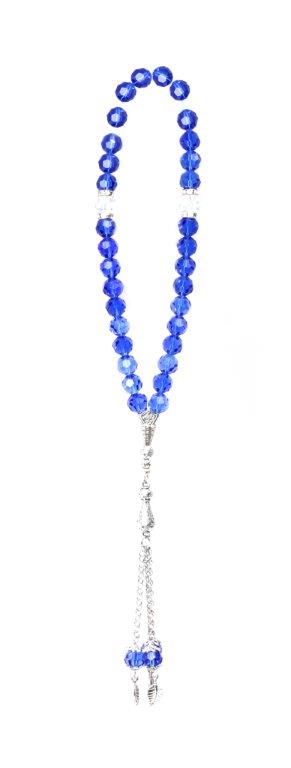 CRYSTAL ROSARY BLUE COLOR