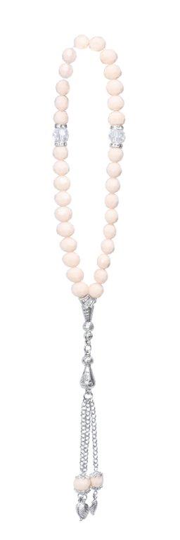 CRYSTAL ROSARY IVORY COLOR