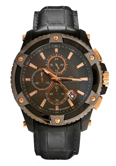 ALLAN MAURICEGENTS QTZ WATCH IP BLACK CA