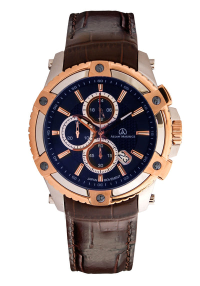 ALLAN MAURICE GENTS QTZ WATCH SS C.& ROSE