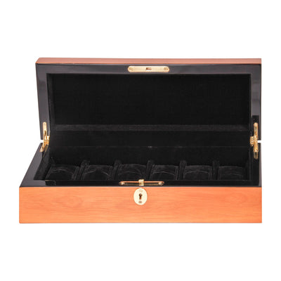WATCH BOX FOR 6 WARCHES -WALNUT