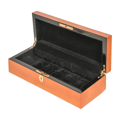 WATCH BOX FOR 6 WARCHES -WALNUT