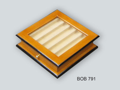 WALNUT GLOSS LUX WOODEN PEN BOX FOR 10 PCS