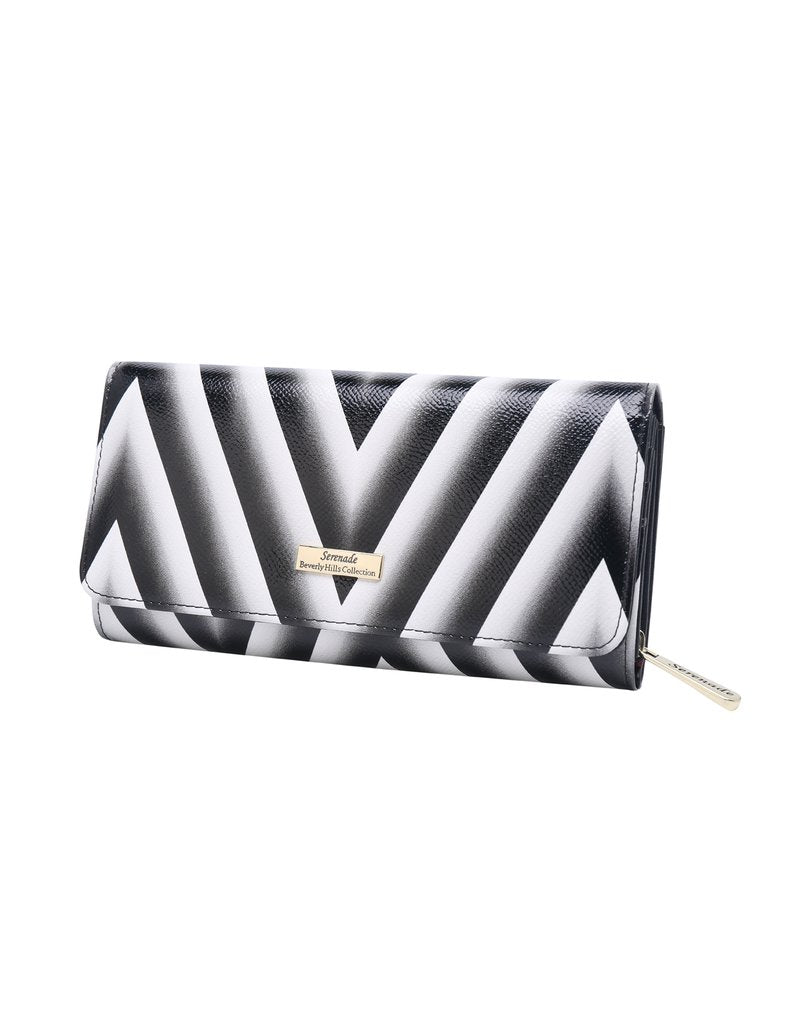 SL LETHR WALLET BLK RED CHLOE
