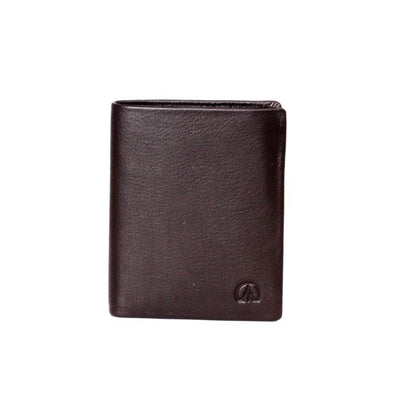 ALLAN MAURICE 100% GENUINE LEATHER WALLET DK BROWN COLOR