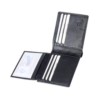 ALLAN MAURICE 100% GENUINE LEATHER WALLET BLACK COLOR