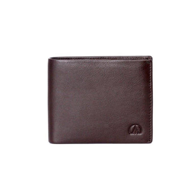 ALLAN MAURICE 100% GENUINE LEATHER WALLET DK BROWN