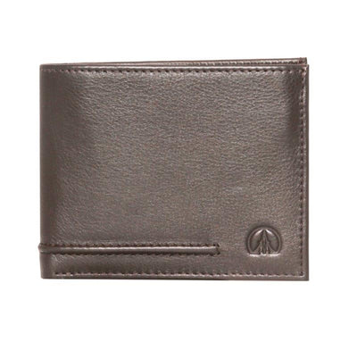 ALLAN MAURICE 100% GENUINE LEATHER WALLET DK BROWN COLOR