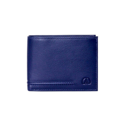 ALLAN MAURICE 100% GENUINE LEATHER WALLET NAVY BLUE COLOR