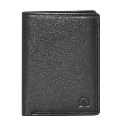 ALLAN MAURICE 100% GENUINE LEATHER WALLET BLACK COLOR