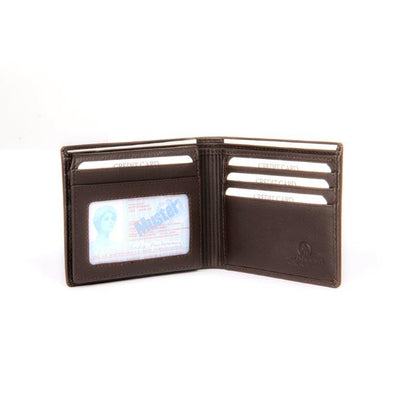 ALLAN MAURICE LEATHER WALLET BROWN COLOR