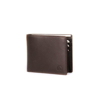 ALLAN MAURICE LEATHER WALLET BROWN COLOR