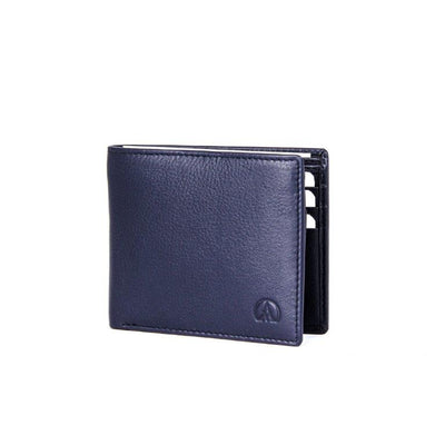 ALLAN MAURICE LEATHER WALLET BLACK COLOR
