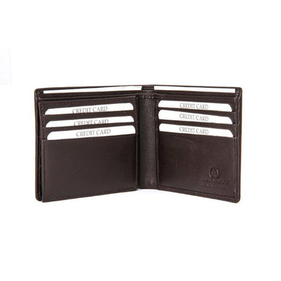 ALLAN MAURICE LEATHER WALLET BROWN COLOR