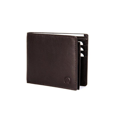 ALLAN MAURICE LEATHER WALLET BROWN COLOR