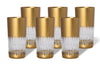 POLAND CRYSTAL HIGH CUPS 6 PCS SET WITH GOLD COL