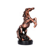 POLYRESIN HORSE 18 W X 21 H INCH BRONZE COL