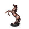POLYRESIN HORSE 18 W X 21 H INCH BRONZE COL