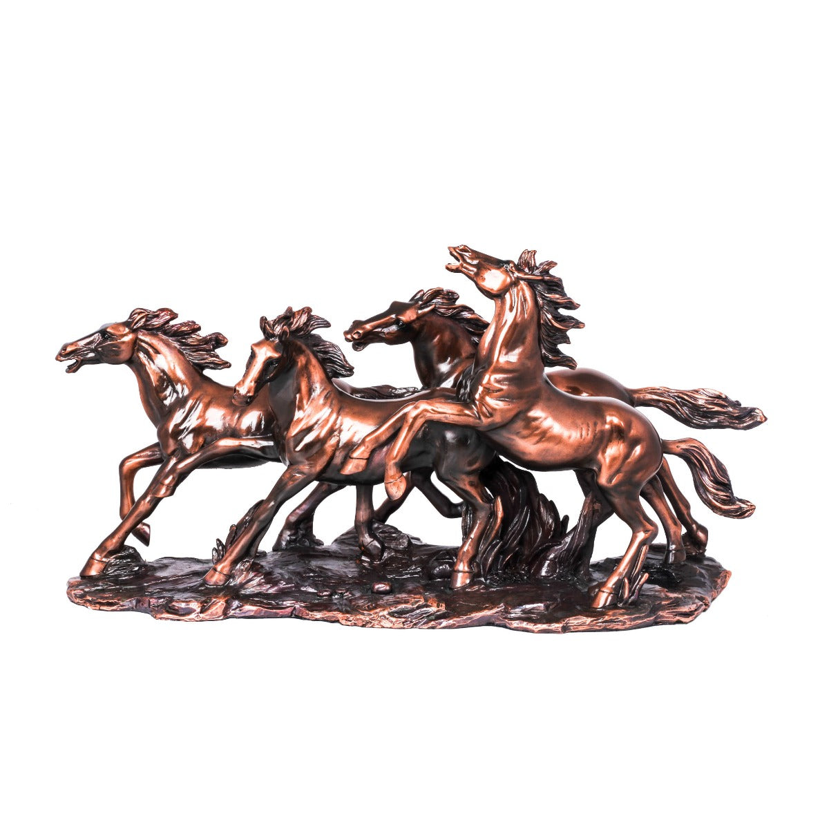 POLYRESIN HORSES 17.5 W X 8.5 H INCH