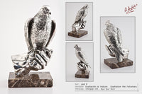 SPANISH SILVER FALCON HIGHT 31 CM W/MARBEL BASE