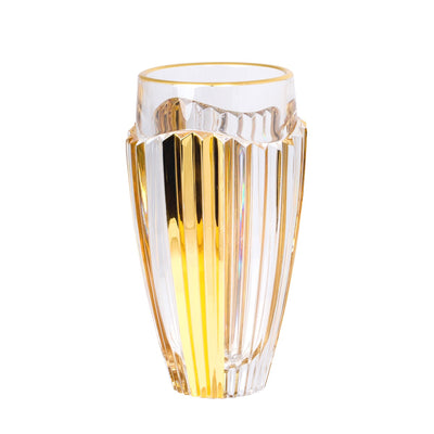 ITALIAN LUXURY CRYSTAL VASE WITH GOLD PLATED