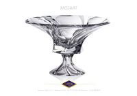 طبق بوهيمي كريستال تشيكى ذو قاعدة زجاجية ، 33 سم