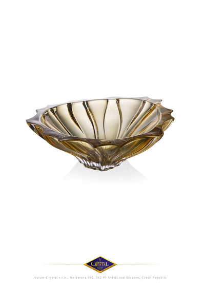 BOHEMIAN CRYSTAL GLASS BOWL 33 CM