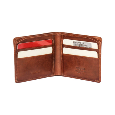 GIUDI MEN GENUINE LEATHER WALLET MARRONE