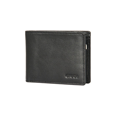 GUIDI MEN GENUINE LEATHER WALLET BLACK