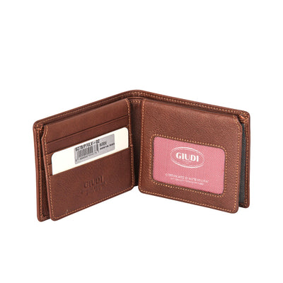 GUIDI MEN GENUINE LEATHER WALLET MARRONE