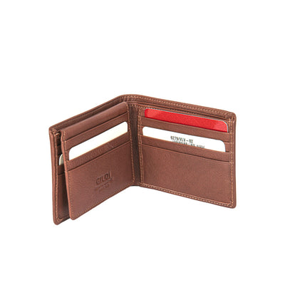 GUIDI MEN GENUINE LEATHER WALLET MARRONE