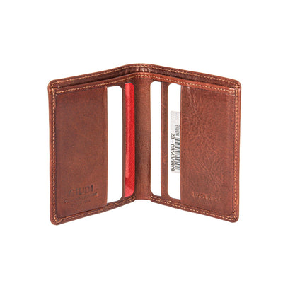 GIUDI MEN GENUINE LEATHER CARD WALLET MARRONE