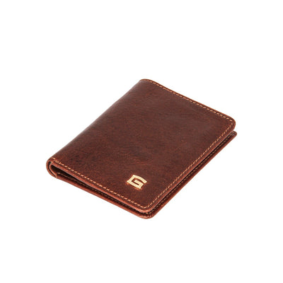 GIUDI MEN GENUINE LEATHER CARD WALLET MARRONE