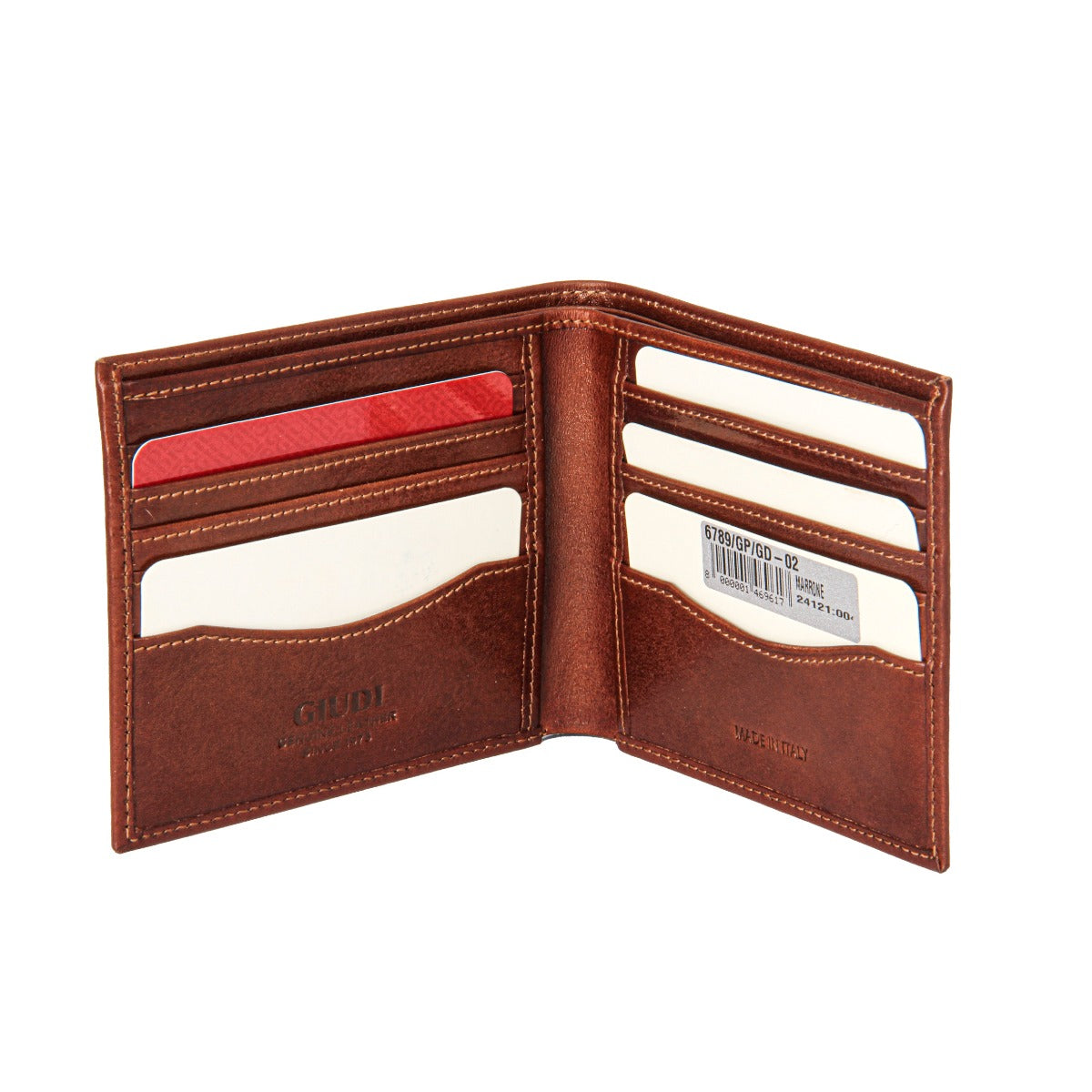 GIUDI MEN GENUINE LEATHER WALLET MARRONE