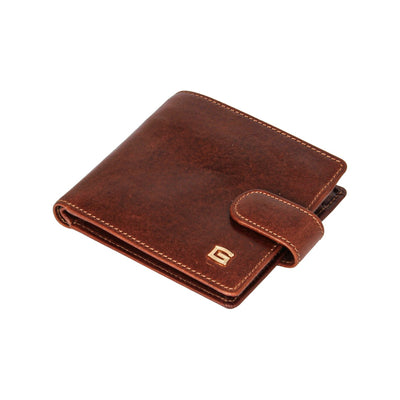 GIUDI MEN GENUINE LEATHER WALLET MARRONE