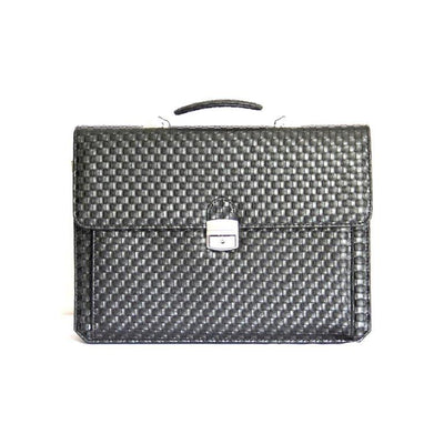 ALLAN MAURICE BRAND PVC LEATHER BRIEFCASE & LAPTOP IN BLACK COLOR
