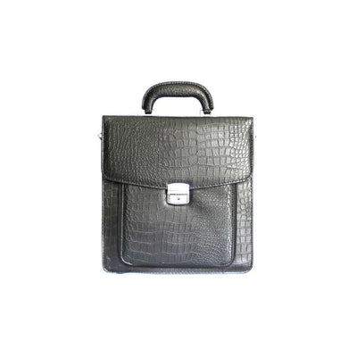 ALLAN MAURICE BRAND PVC LEATHER BRIEFCASE & LAPTOP IN BLACK COLOR