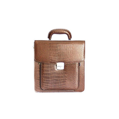 ALLAN MAURICE BRAND PVC LEATHER BRIEFCASE & LAPTOP IN BROWN COLOR