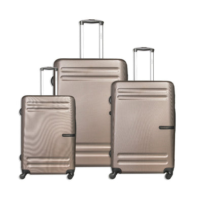 GAZZAZ ABS TROLLEY BAG SET OF 3PCS COFFEE COLOR